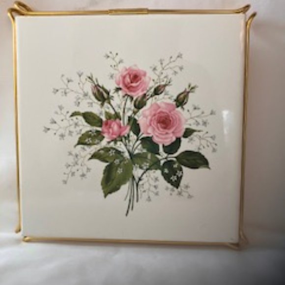 Cottage Core Pink Roses Trivet - Picture 2 of 6